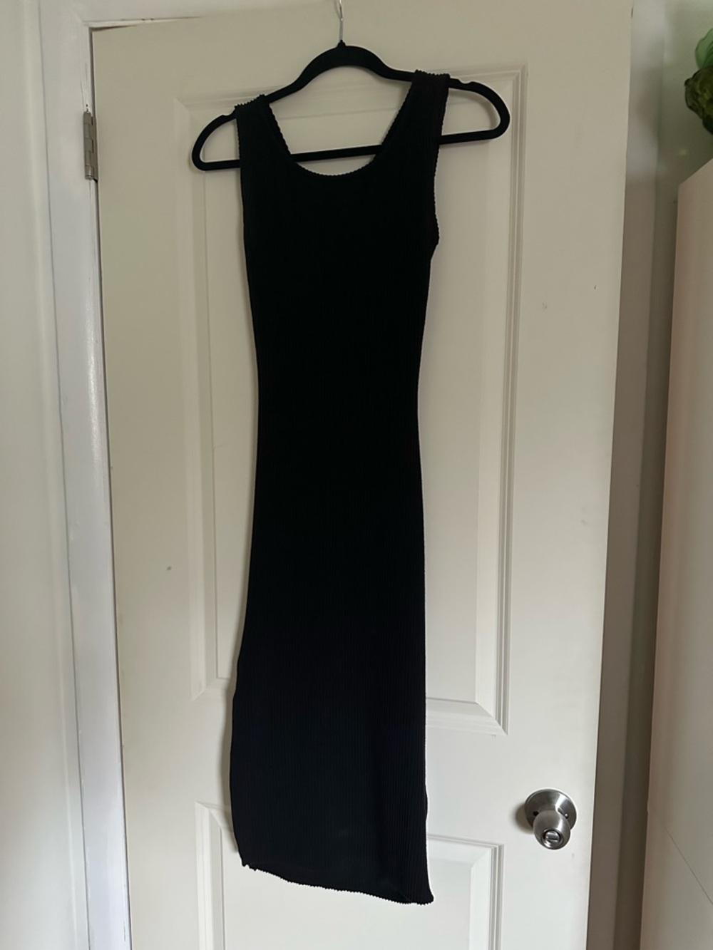Classic Black Ribbed Tank Dress